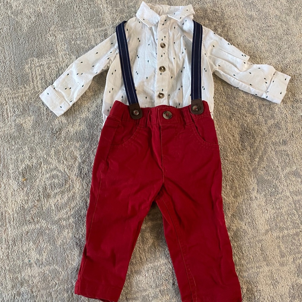 Cat and Jack Baby Matching Suspender Set!